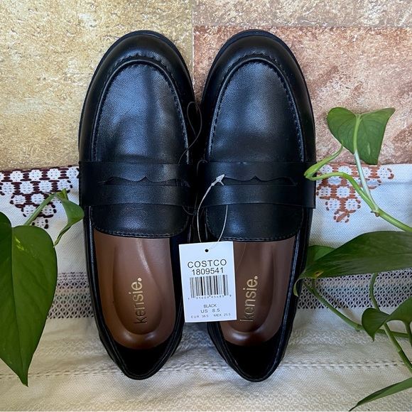 NEW Kensie Women’s Slip-On Gitty Dark Academia Penny Black Loafers, Size 8.5M - Picture 2 of 13
